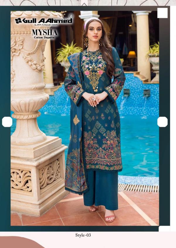 Gulahmed Mysha Vol-1 Lawn Cotton Designer Exclusive Dress Material